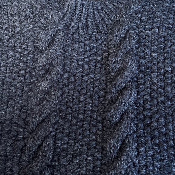 Vintage Handmade Wool Cable Knit Oversized Sweater Chunky Aran Preppy Fisherman - Picture 5 of 6